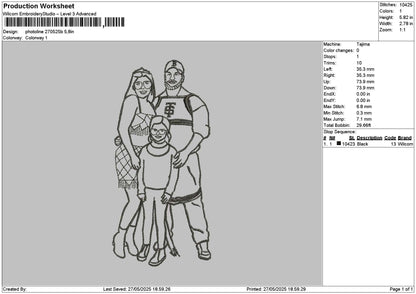 Photoline 2705b Embroidery File 6 sizes