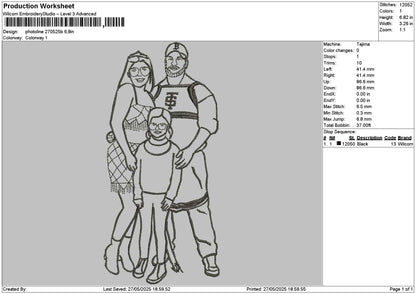 Photoline 2705b Embroidery File 6 sizes