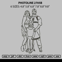Photoline 2705b Embroidery File 6 sizes