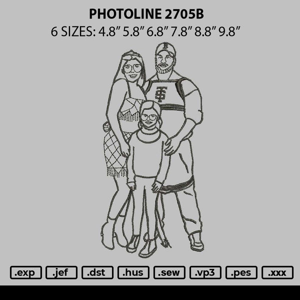Photoline 2705b Embroidery File 6 sizes