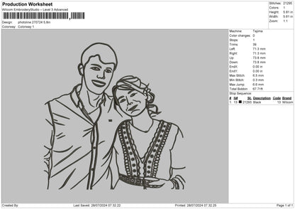 Photoline 2707 Embroidery File 6 sizes