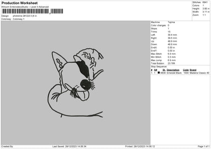 Photoline 2812B Embroidery File 6 sizes