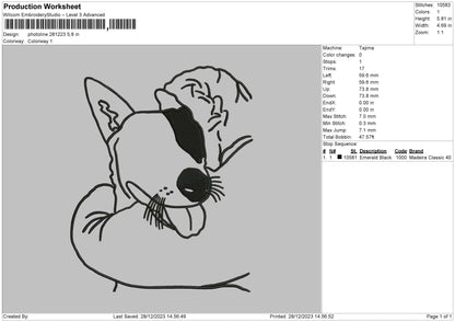 Photoline 2812B Embroidery File 6 sizes