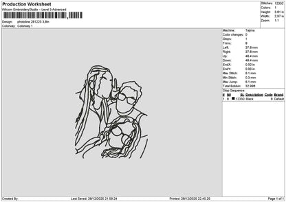 Photoline 2812 Embroidery File 6 sizes