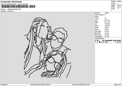 Photoline 2812 Embroidery File 6 sizes