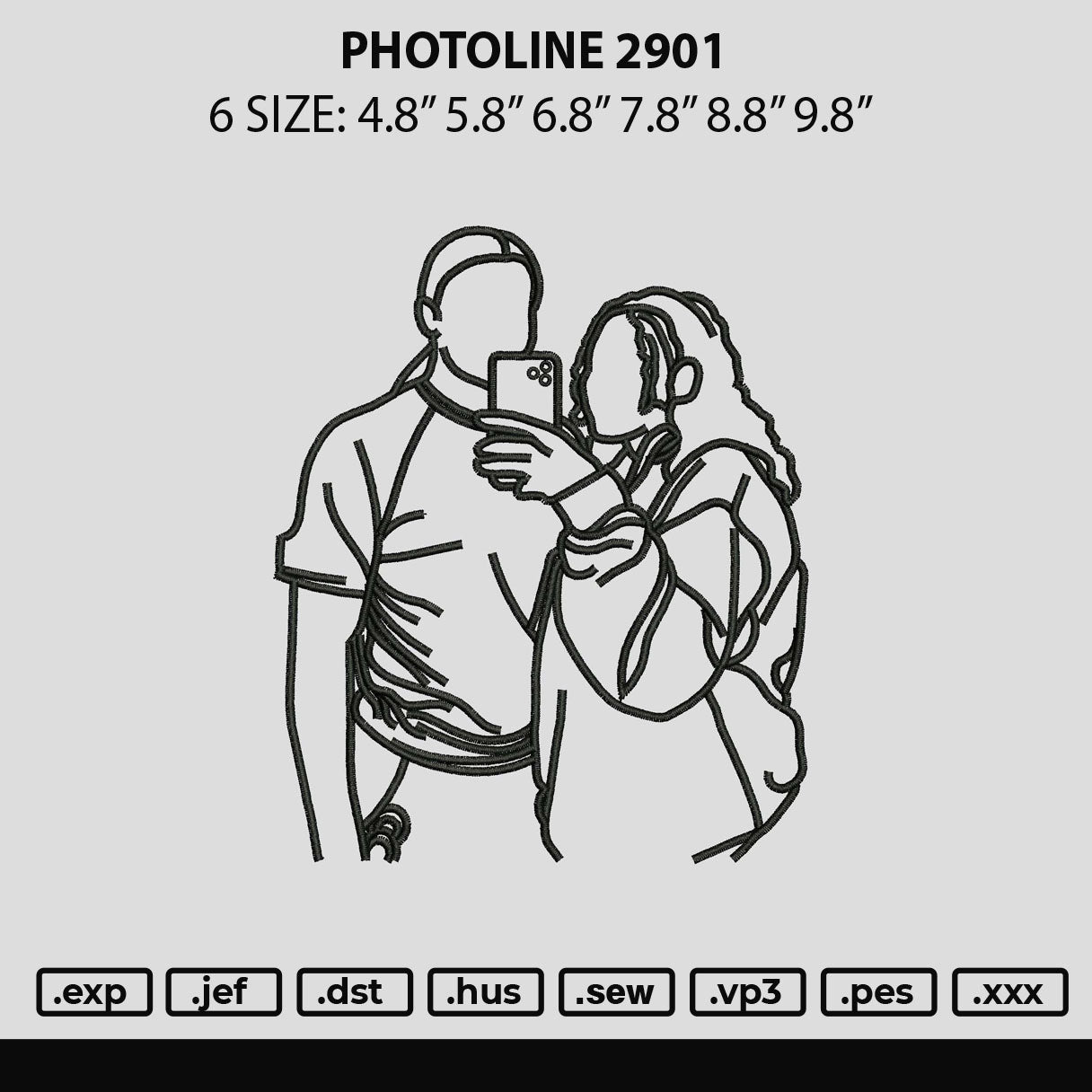 Photoline 2901 Embroidery File 6 sizes