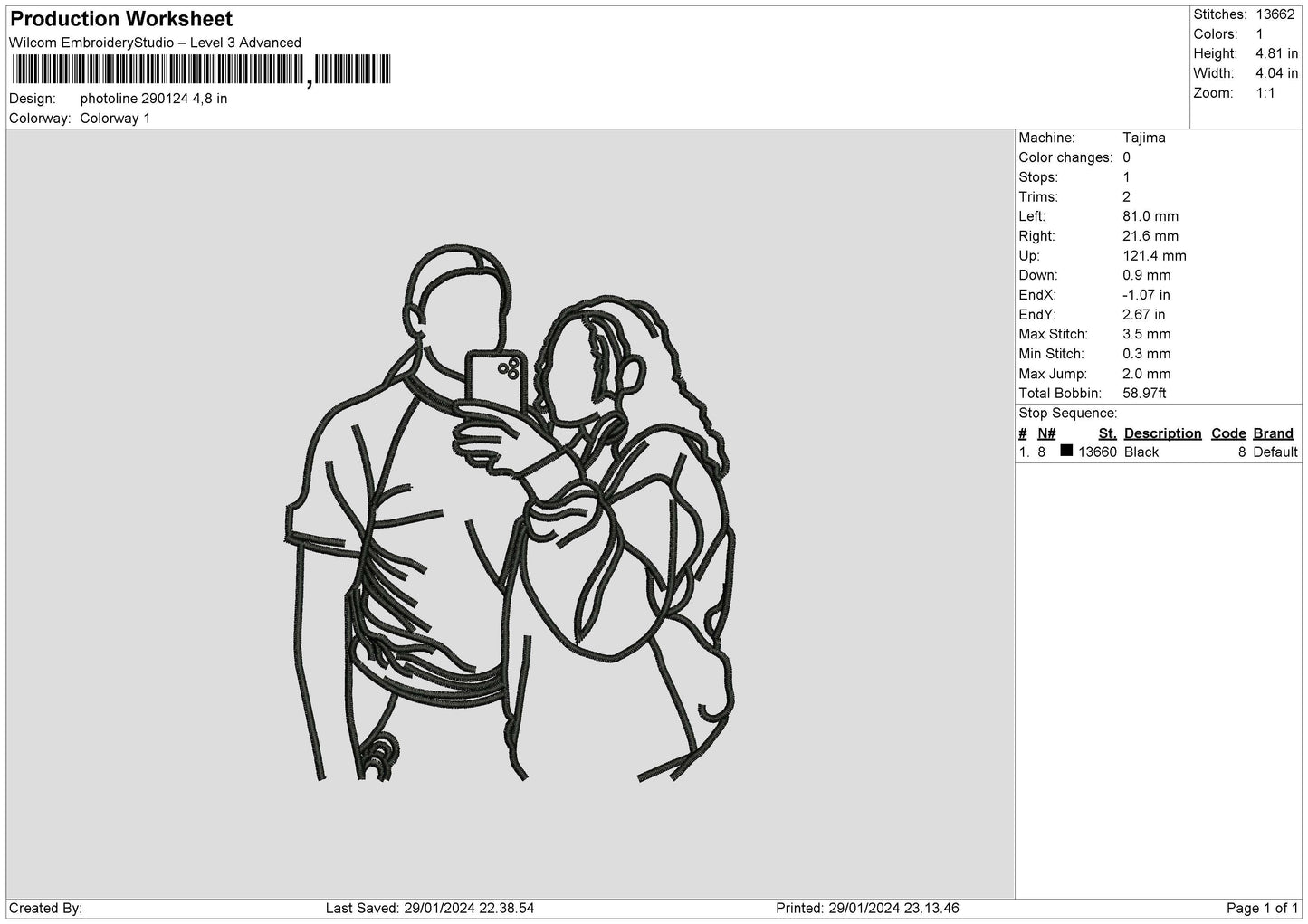 Photoline 2901 Embroidery File 6 sizes