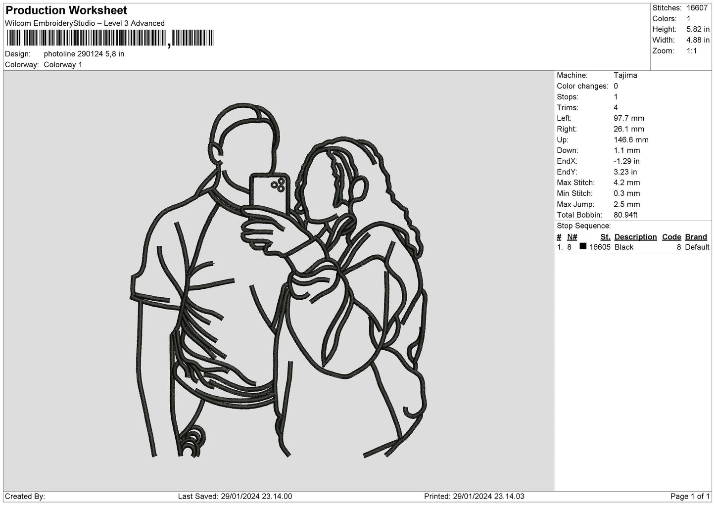 Photoline 2901 Embroidery File 6 sizes