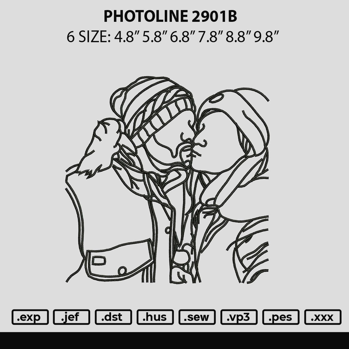 Photoline 2901b Embroidery File 6 sizes
