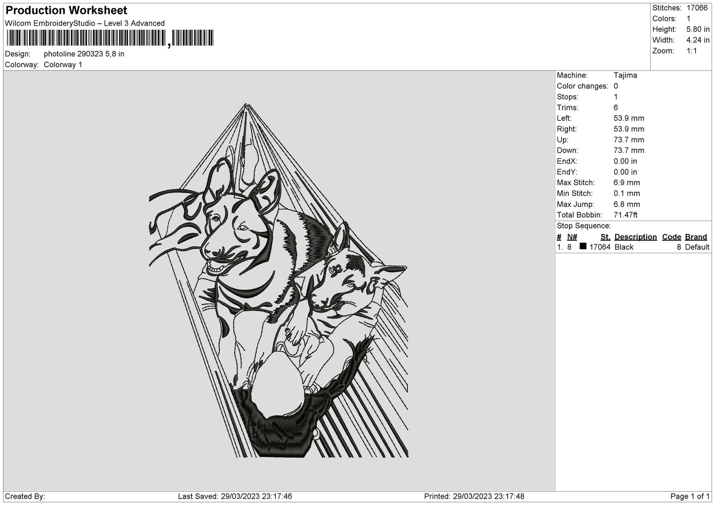 Photoline 2903c Embroidery File 6 sizes