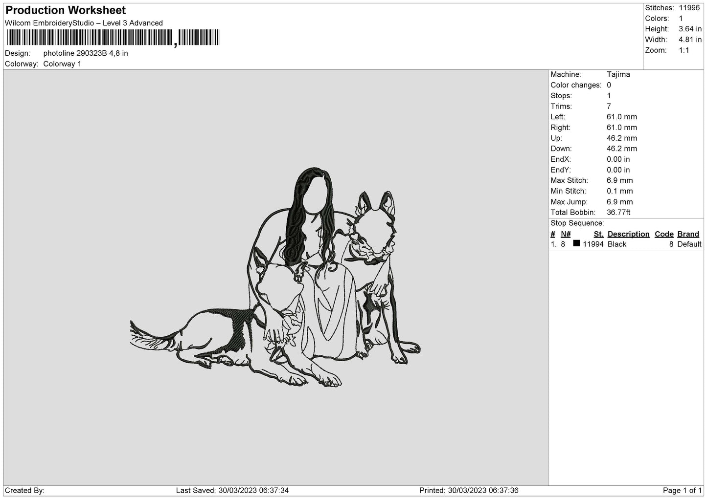 Photoline 2903a Embroidery File 6 Sizes