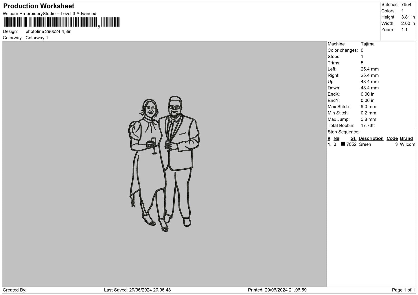 Photoline 2906 Embroidery File 6 sizes