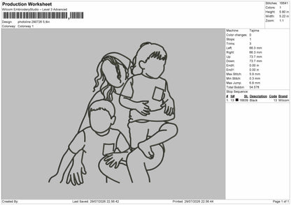 Photoline 2907 Embroidery Machine Design File 6 sizes