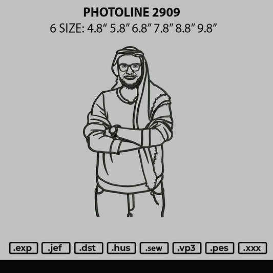 Photoline 2909 Embroidery File 6 sizes