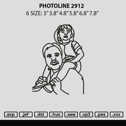 Photoline 2912 Embroidery File 6 sizes