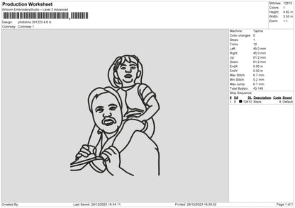 Photoline 2912 Embroidery File 6 sizes