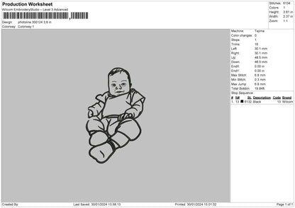 Photoline 3024 Embroidery File 6 sizes