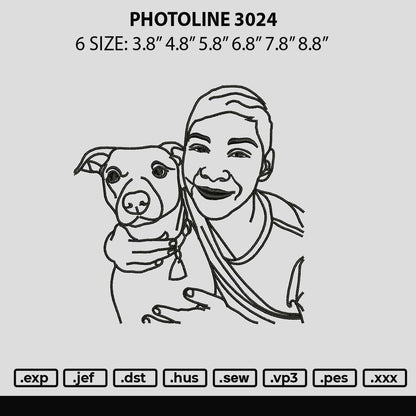 Photoline 3024 Embroidery File 6 sizes