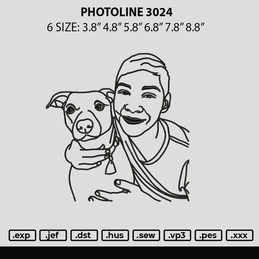 Photoline 3024 Embroidery File 6 sizes