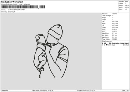 Photoline 3024 Embroidery File 6 sizes