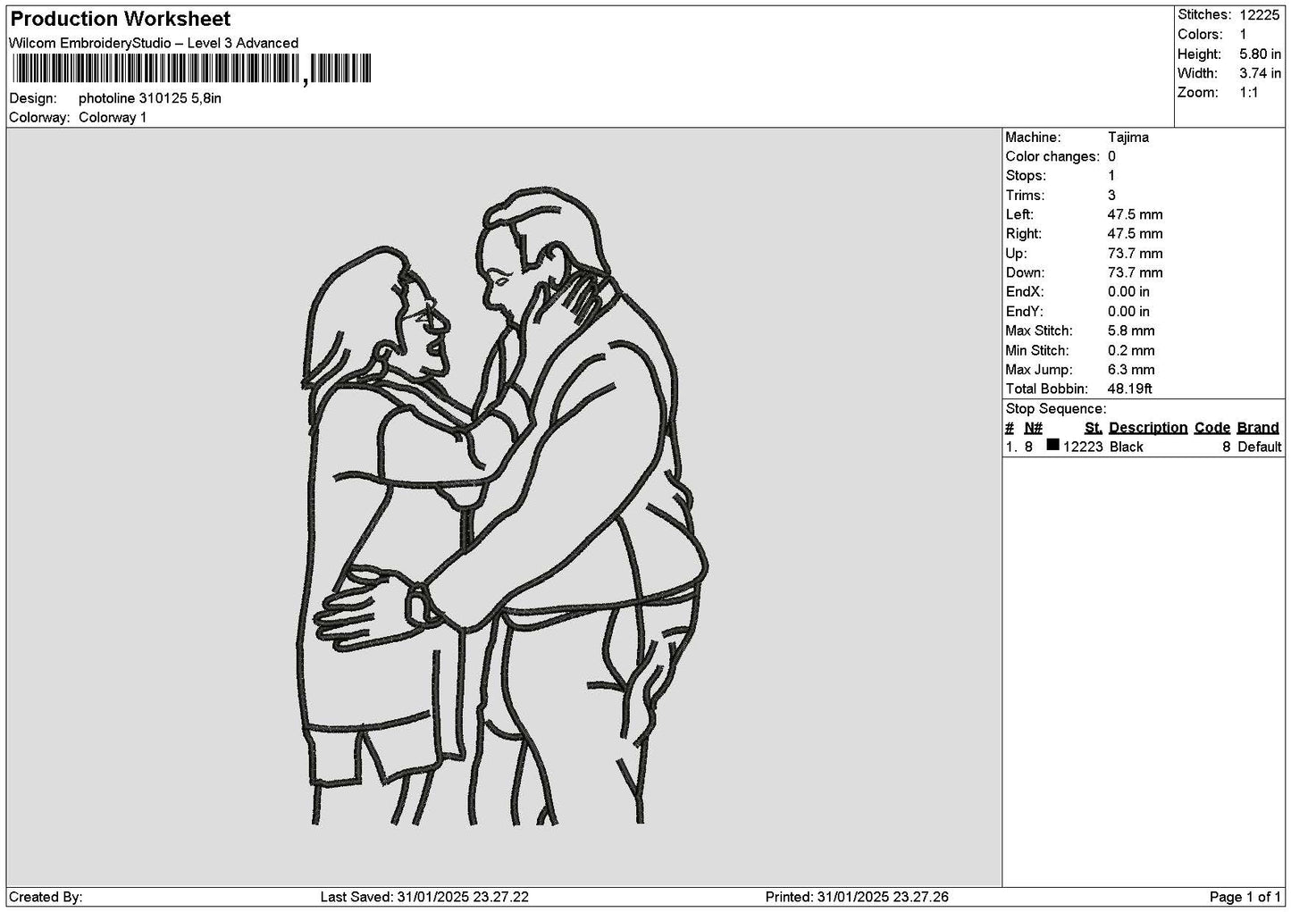 Photoline 3101 Embroidery File 6 sizes
