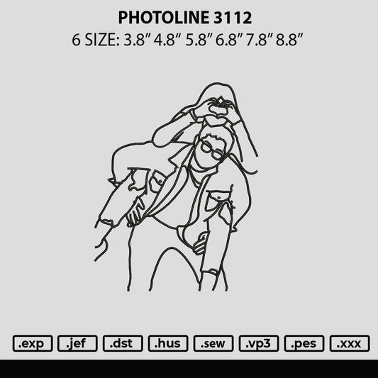 Photoline 3112 Embroidery File 6 sizes