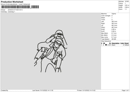 Photoline 3112 Embroidery File 6 sizes