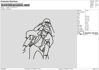 Photoline 3112 Embroidery File 6 sizes