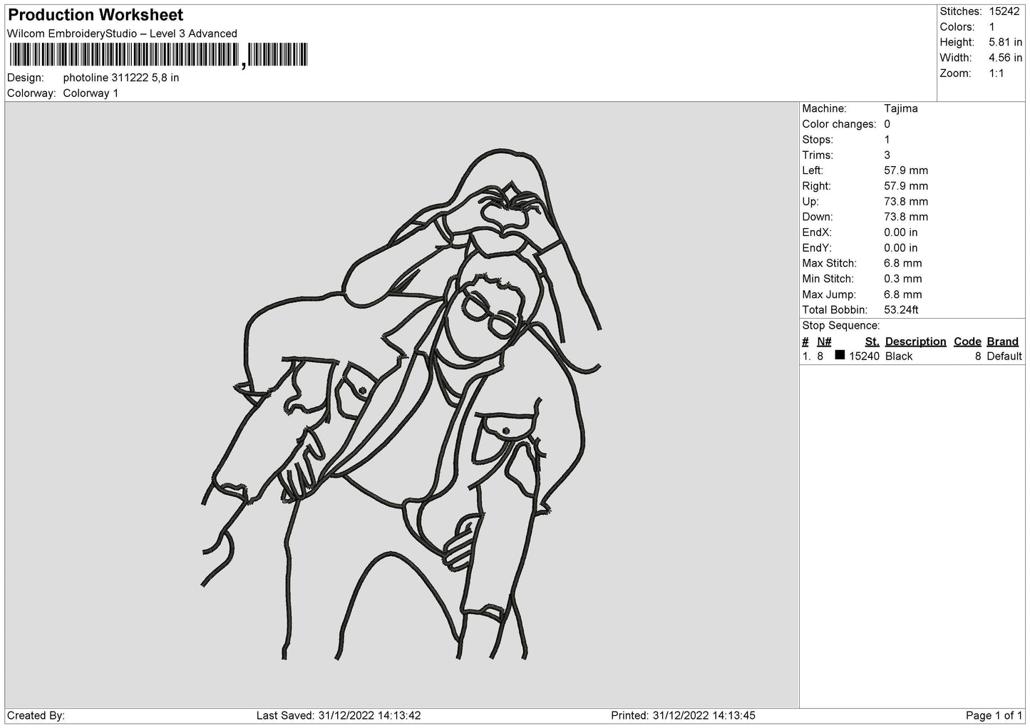 Photoline 3112 Embroidery File 6 sizes