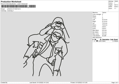 Photoline 3112 Embroidery File 6 sizes