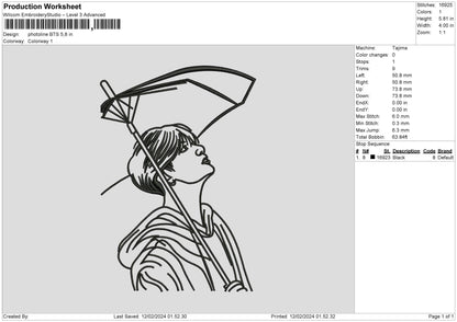 Photoline Jk Embroidery File 6 sizes