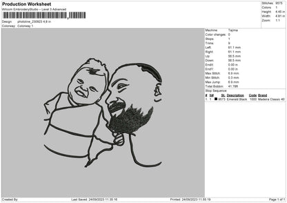 Photoline 2309 Embroidery File 6 sizes