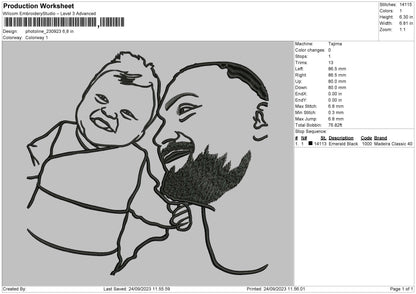 Photoline 2309 Embroidery File 6 sizes
