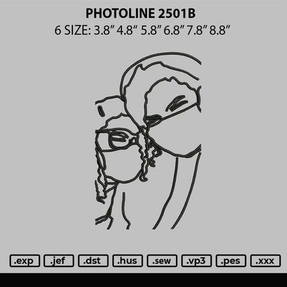 Photoline 2501b Embroidery File 6 sizes