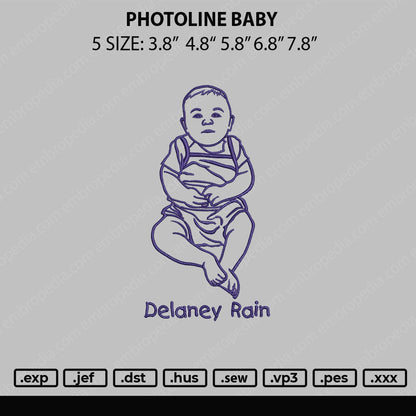 Photoline Baby Embroidery File 5 sizes