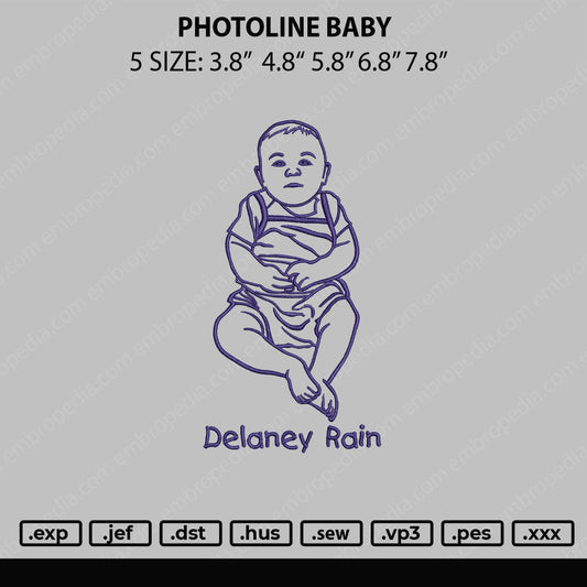 Photoline Baby Embroidery File 5 sizes
