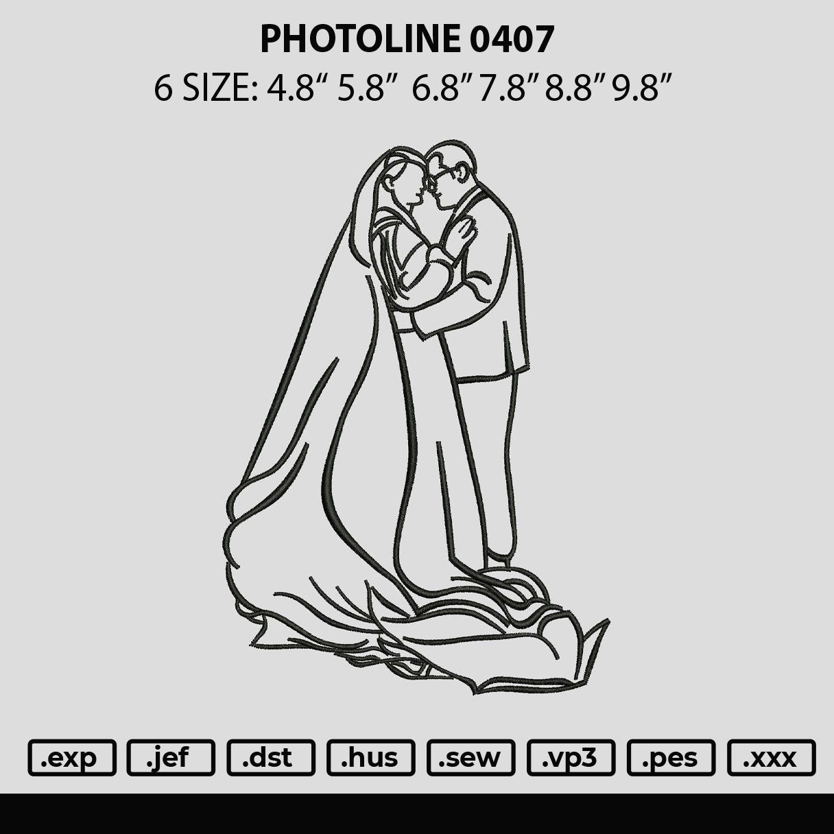 Photoline 0407 Embroidery File 6 sizes