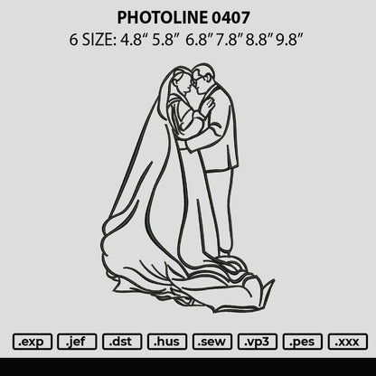 Photoline 0407 Embroidery File 6 sizes