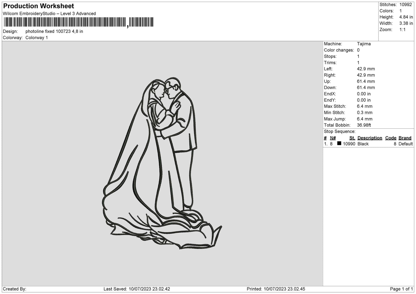 Photoline 0407 Embroidery File 6 sizes