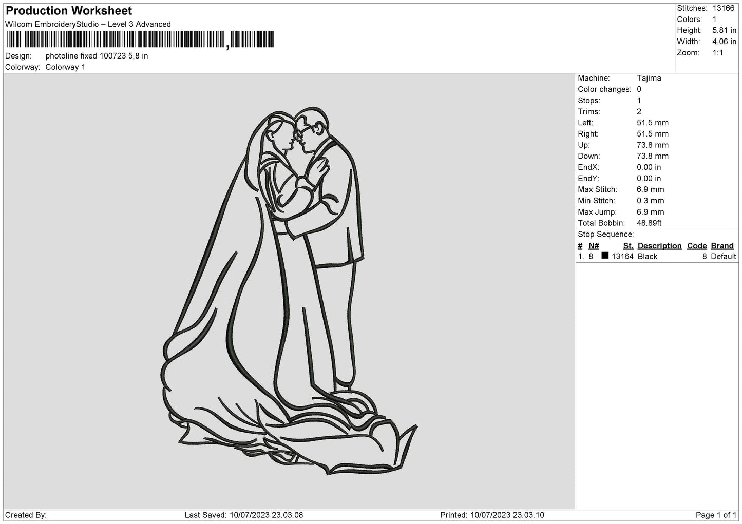 Photoline 0407 Embroidery File 6 sizes