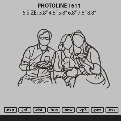 Photoline 1611 Embroidery File 6 sizes