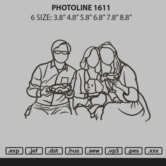 Photoline 1611 Embroidery File 6 sizes