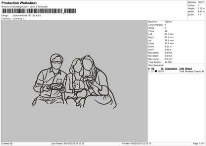 Photoline 1611 Embroidery File 6 sizes