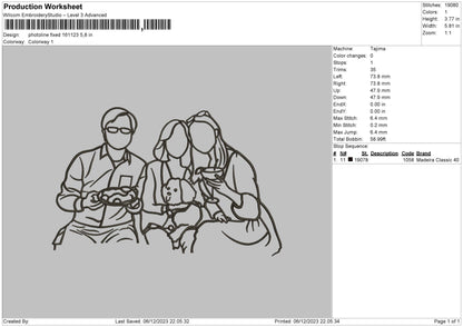 Photoline 1611 Embroidery File 6 sizes