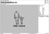 Photoline Papa Embroidery File 6 sizes