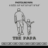Photoline Papa Embroidery File 6 sizes
