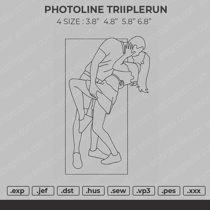 Photoline Triiplerun Embroidery File 4 size
