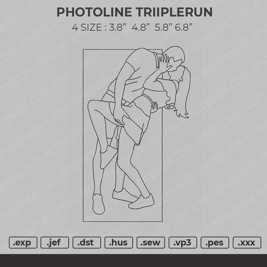 Photoline Triiplerun Embroidery File 4 size