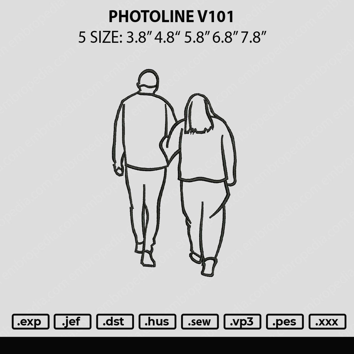 Photoline V101 Embroidery FIle 5 sizes