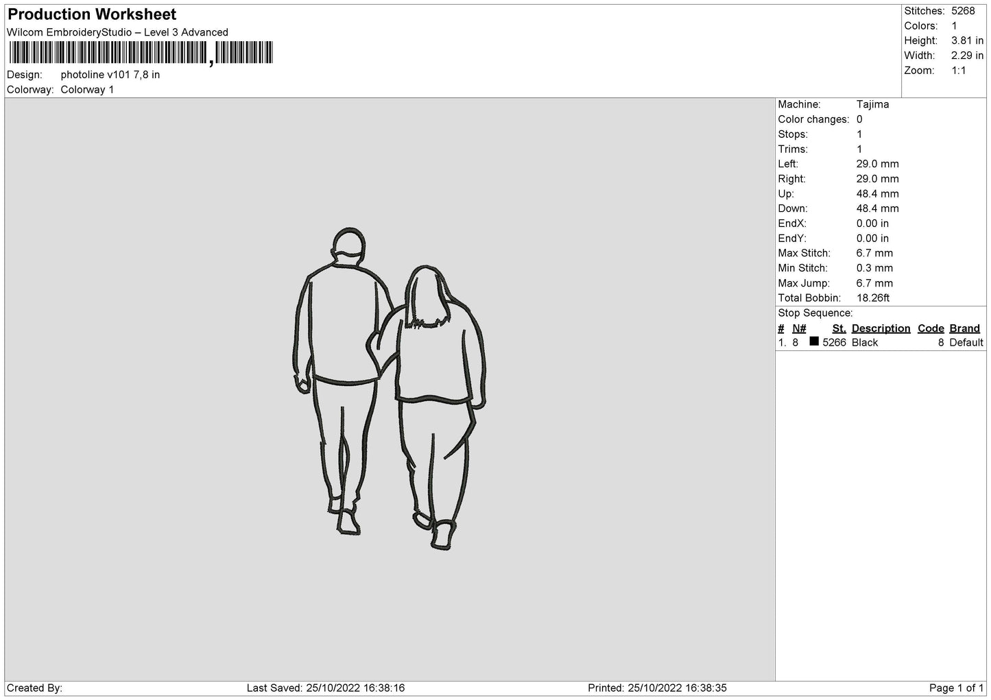 Photoline V101 Embroidery FIle 5 sizes